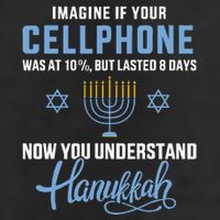 Funny cellphone 8 days understand jewish Hanukkah Chanukah   25L Jumbo Tote