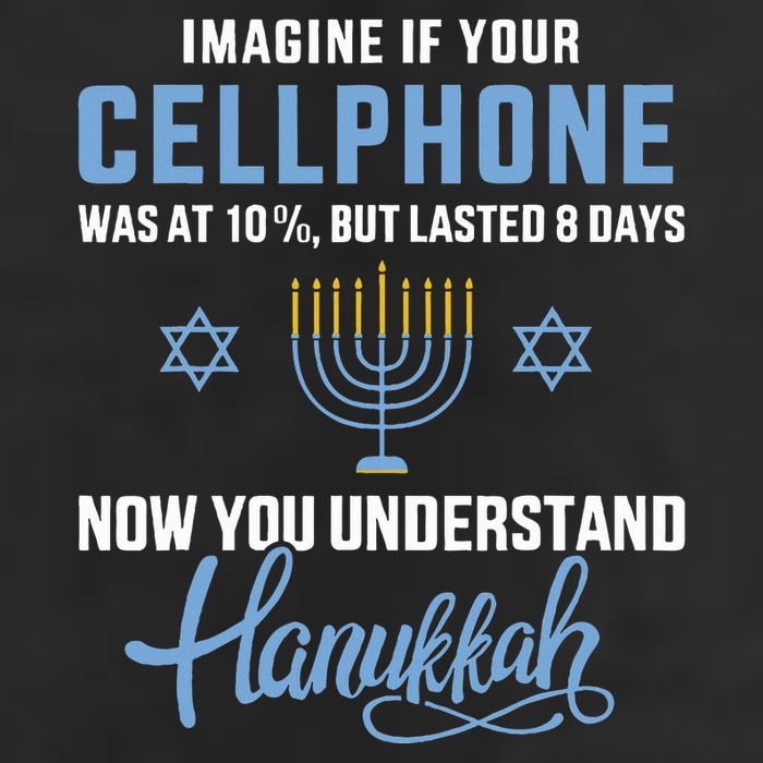 Funny cellphone 8 days understand jewish Hanukkah Chanukah   25L Jumbo Tote