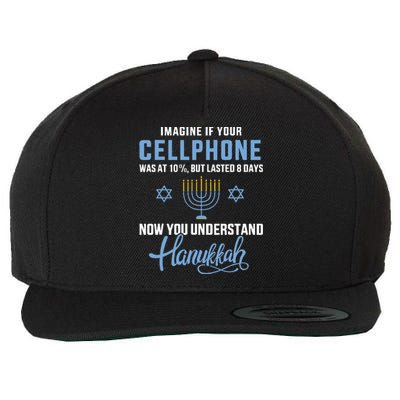 Funny cellphone 8 days understand jewish Hanukkah Chanukah   Wool Snapback Cap