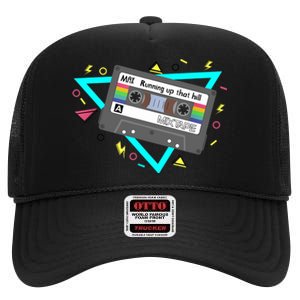 Funny Cute 80s Max's Mix Running Up That Hill Workout Lover High Crown Mesh Back Trucker Hat