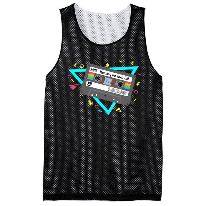 Funny Cute 80s Max's Mix Running Up That Hill Workout Lover Mesh Reversible Basketball Jersey Tank