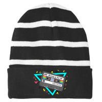 Funny Cute 80s Max's Mix Running Up That Hill Workout Lover Striped Beanie with Solid Band