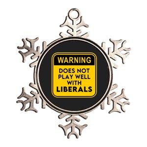 Funny Conservative Anti Liberal Metallic Star Ornament