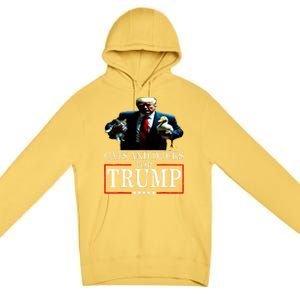 Funny Cats And Ducks For Trump 2024 Kittens Gift Premium Pullover Hoodie