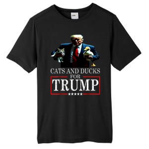 Funny Cats And Ducks For Trump 2024 Kittens Gift Tall Fusion ChromaSoft Performance T-Shirt