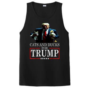 Funny Cats And Ducks For Trump 2024 Kittens Gift PosiCharge Competitor Tank