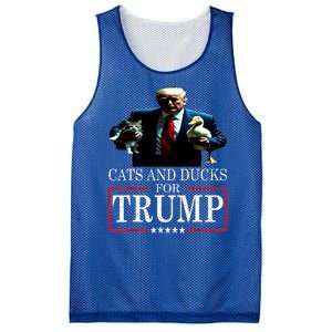 Funny Cats And Ducks For Trump 2024 Kittens Gift Mesh Reversible Basketball Jersey Tank