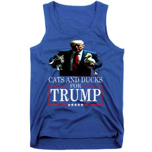 Funny Cats And Ducks For Trump 2024 Kittens Gift Tank Top