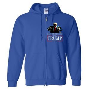 Funny Cats And Ducks For Trump 2024 Kittens Gift Full Zip Hoodie