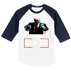 Funny Cats And Ducks For Trump 2024 Kittens Gift Baseball Sleeve Shirt