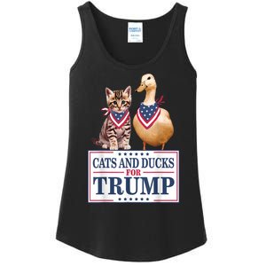 Funny Cats And Ducks For Trump 2024 Gift Ladies Essential Tank