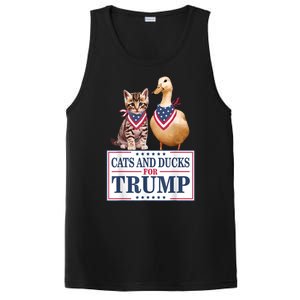 Funny Cats And Ducks For Trump 2024 Gift PosiCharge Competitor Tank