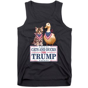 Funny Cats And Ducks For Trump 2024 Gift Tank Top