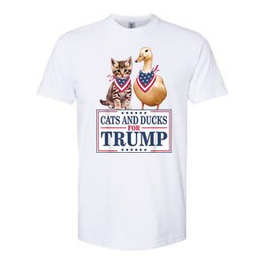 Funny Cats And Ducks For Trump 2024 Gift Softstyle CVC T-Shirt