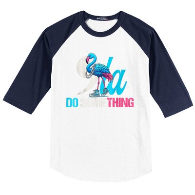 Flamingo Chucks And Pearls Funny Comma La Kamala Harris 2024 Baseball Sleeve Shirt