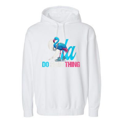 Flamingo Chucks And Pearls Funny Comma La Kamala Harris 2024 Garment-Dyed Fleece Hoodie