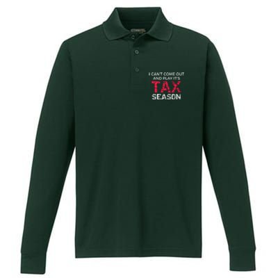 Funny CPA Accountant Gag Gift Performance Long Sleeve Polo