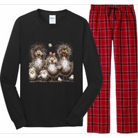 Funny Chicken Art Eagerlys Long Sleeve Pajama Set