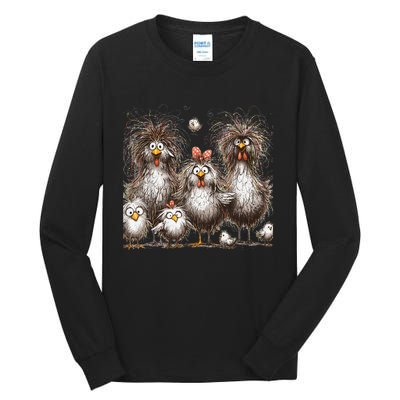 Funny Chicken Art Eagerlys Tall Long Sleeve T-Shirt