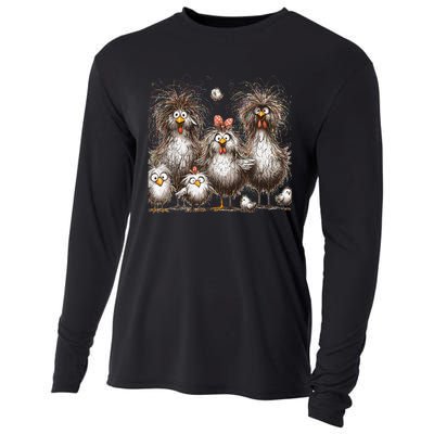 Funny Chicken Art Eagerlys Cooling Performance Long Sleeve Crew