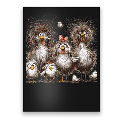 Funny Chicken Art Eagerlys Poster