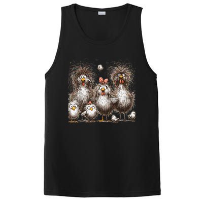 Funny Chicken Art Eagerlys PosiCharge Competitor Tank