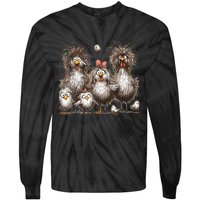 Funny Chicken Art Eagerlys Tie-Dye Long Sleeve Shirt