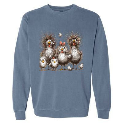 Funny Chicken Art Eagerlys Garment-Dyed Sweatshirt