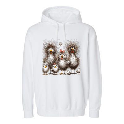 Funny Chicken Art Eagerlys Garment-Dyed Fleece Hoodie