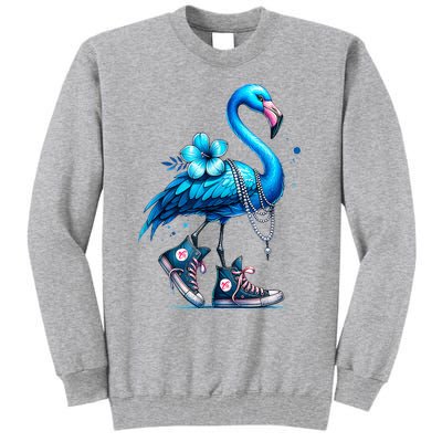 Flamingo Chucks And Pearls Comma La Kamala Harris 2024 Tall Sweatshirt