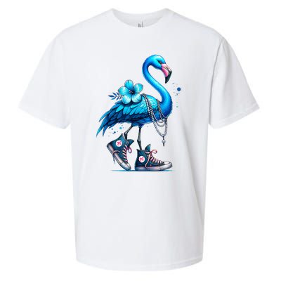 Flamingo Chucks And Pearls Comma La Kamala Harris 2024 Sueded Cloud Jersey T-Shirt