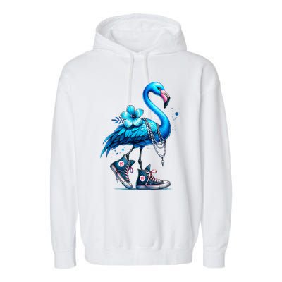 Flamingo Chucks And Pearls Comma La Kamala Harris 2024 Garment-Dyed Fleece Hoodie