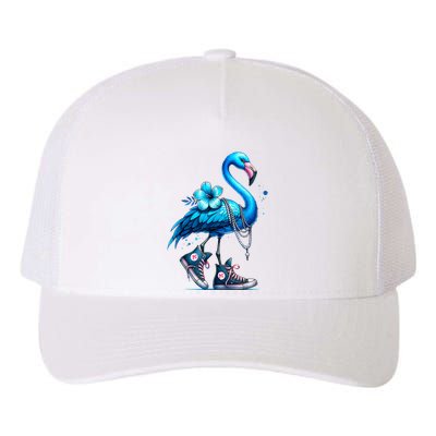 Flamingo Chucks And Pearls Comma La Kamala Harris 2024 Yupoong Adult 5-Panel Trucker Hat