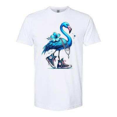 Flamingo Chucks And Pearls Comma La Kamala Harris 2024 Softstyle® CVC T-Shirt