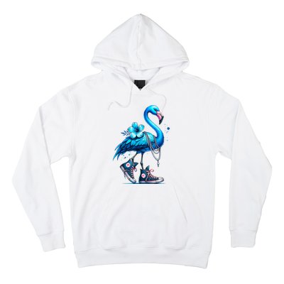 Flamingo Chucks And Pearls Comma La Kamala Harris 2024 Hoodie