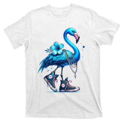 Flamingo Chucks And Pearls Comma La Kamala Harris 2024 T-Shirt