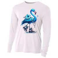 Flamingo Chucks And Pearls Comma La Kamala Harris 2024 Cooling Performance Long Sleeve Crew