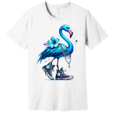 Flamingo Chucks And Pearls Comma La Kamala Harris 2024 Premium T-Shirt