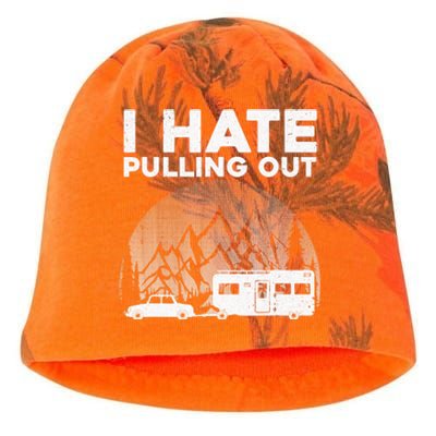 Funny Camping Art For Camping Trailer Camper Kati - Camo Knit Beanie