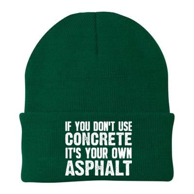 Funny Concrete Asphalt Art For Men Women Concrete Finisher Knit Cap Winter Beanie