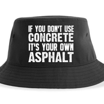 Funny Concrete Asphalt Art For Men Women Concrete Finisher Sustainable Bucket Hat