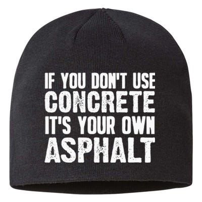 Funny Concrete Asphalt Art For Men Women Concrete Finisher Sustainable Beanie