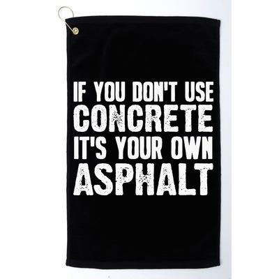 Funny Concrete Asphalt Art For Men Women Concrete Finisher Golf Towel