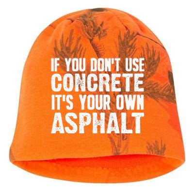 Funny Concrete Asphalt Art For Men Women Concrete Finisher Kati - Camo Knit Beanie