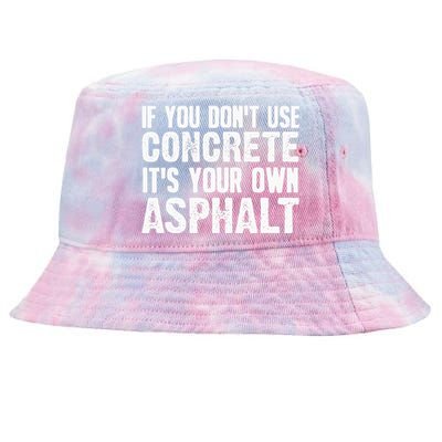 Funny Concrete Asphalt Art For Men Women Concrete Finisher Tie-Dyed Bucket Hat