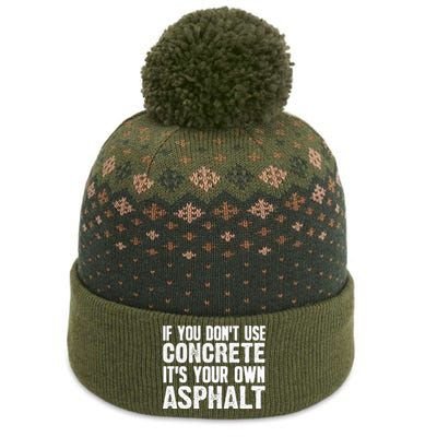 Funny Concrete Asphalt Art For Men Women Concrete Finisher The Baniff Cuffed Pom Beanie