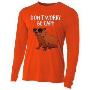 Funny Capybara Art For Cavy Rodent Lover Capybara Cooling Performance Long Sleeve Crew