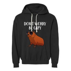 Funny Capybara Art For Cavy Rodent Lover Capybara Garment-Dyed Fleece Hoodie