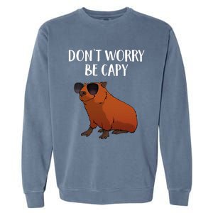 Funny Capybara Art For Cavy Rodent Lover Capybara Garment-Dyed Sweatshirt