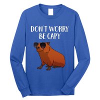 Funny Capybara Art For Cavy Rodent Lover Capybara Long Sleeve Shirt